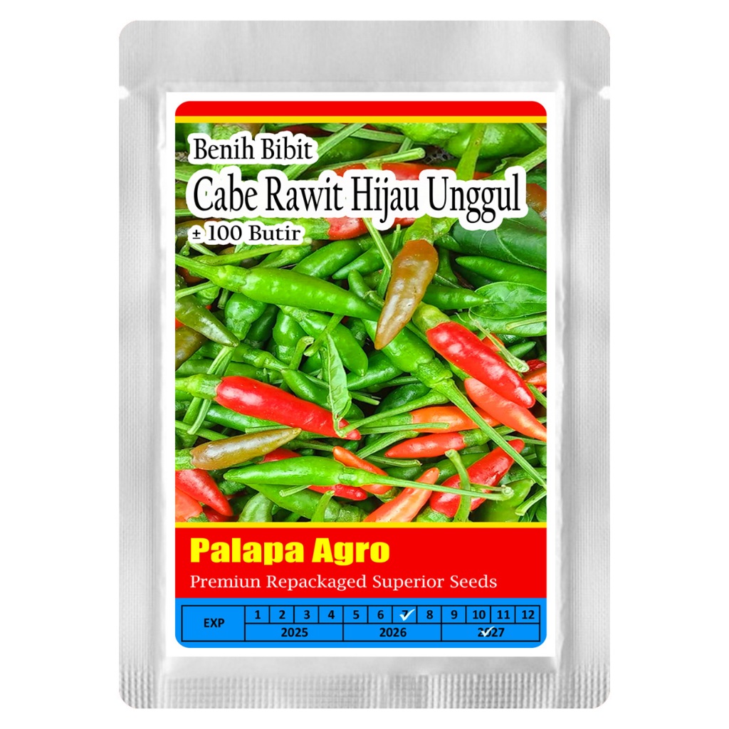 ID ISI 100 BUTIR - BIBIT CABE RAWIT HIJAU UNGGUL - BENIH CABE RAWIT SUPER UNGGUL