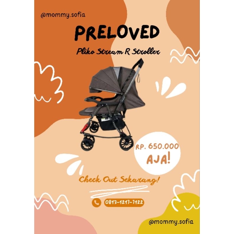 PLIKO Stream R Stroller Preloved Like New