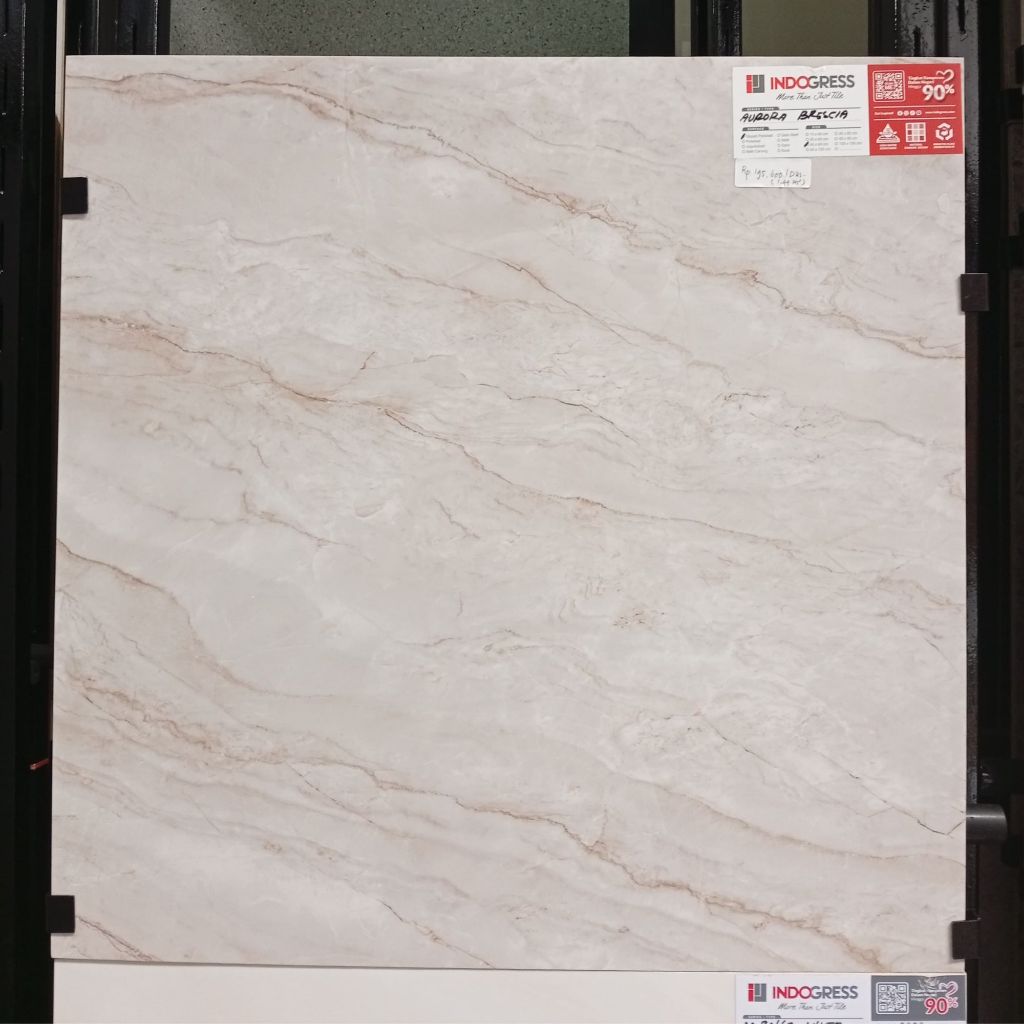 Granit 60X60 Cream Glossy / Granite Tile Indogress Lantai Dinding