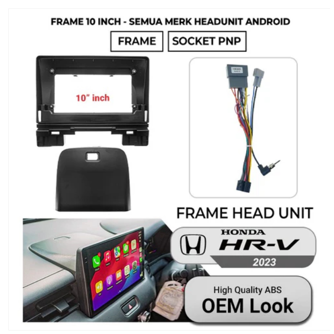 FRAME HEAD UNIT HONDA HRV H-RV 2021 2022 2023 2024 10 inch SLIM JDM STYLE