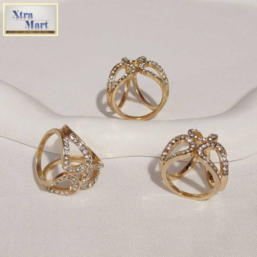 XM - Ring Jilbab Cincin Berlian Cantik Bross Hijab Jilbab Mewah