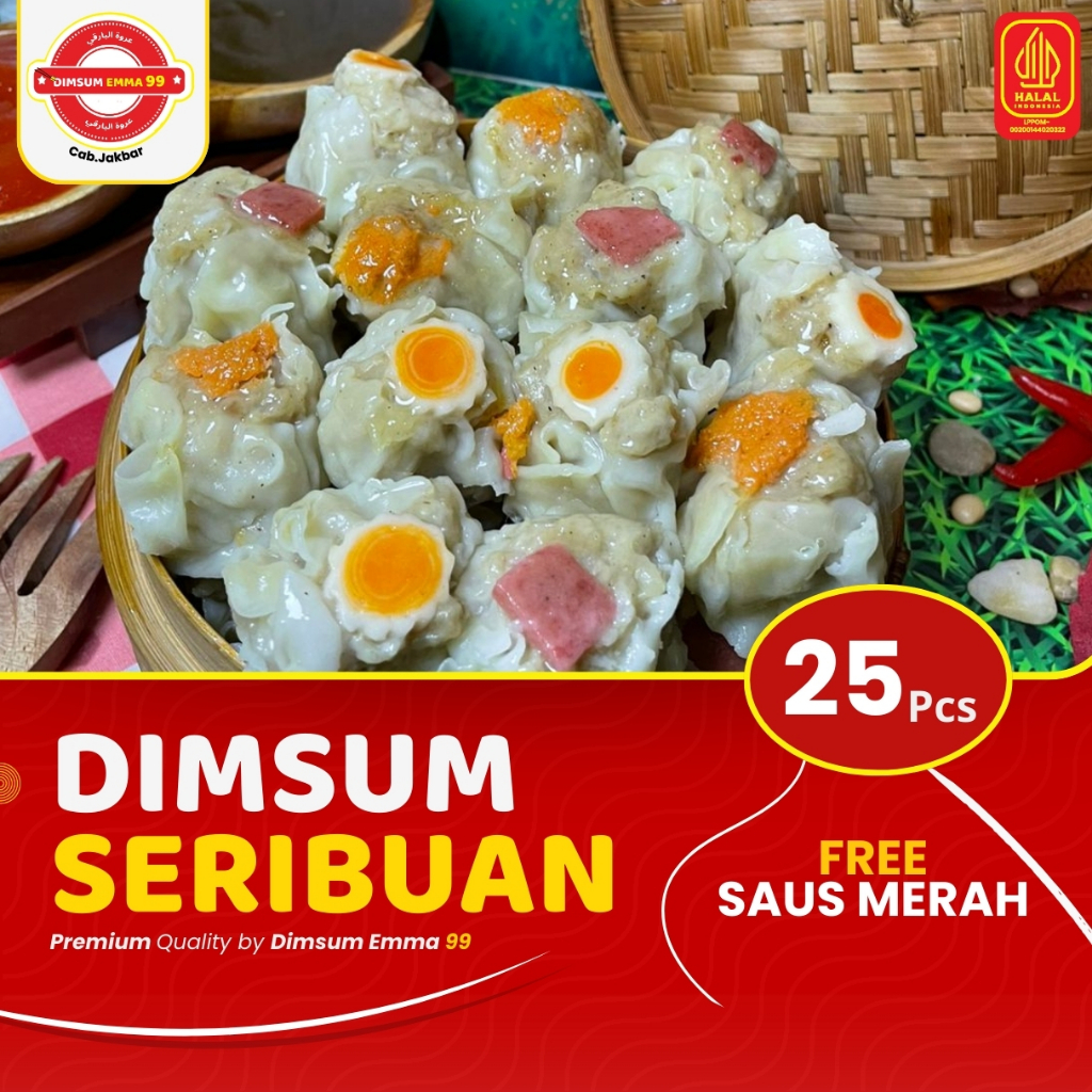 

NEW!! Kemasan Twinwal Dimsum Mini isi 25 pcs Toping WortelSosis Smokedbeef Terlaris Free Saus Merah