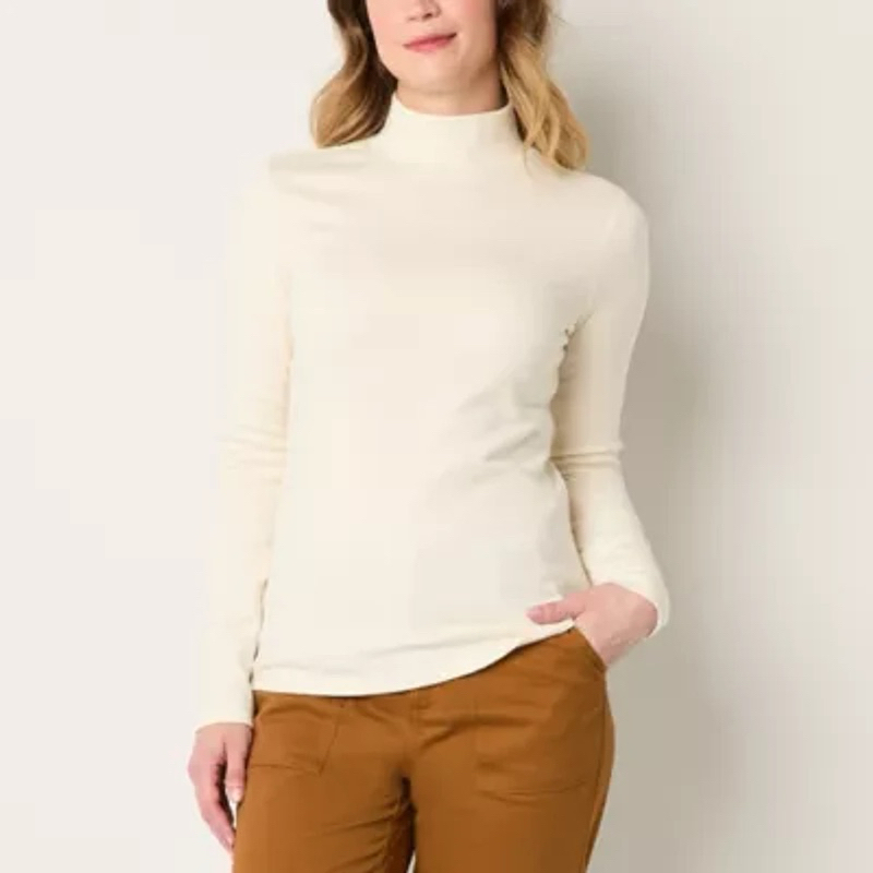HBB5925 St John’s Bay Mockneck Longsleeve Top