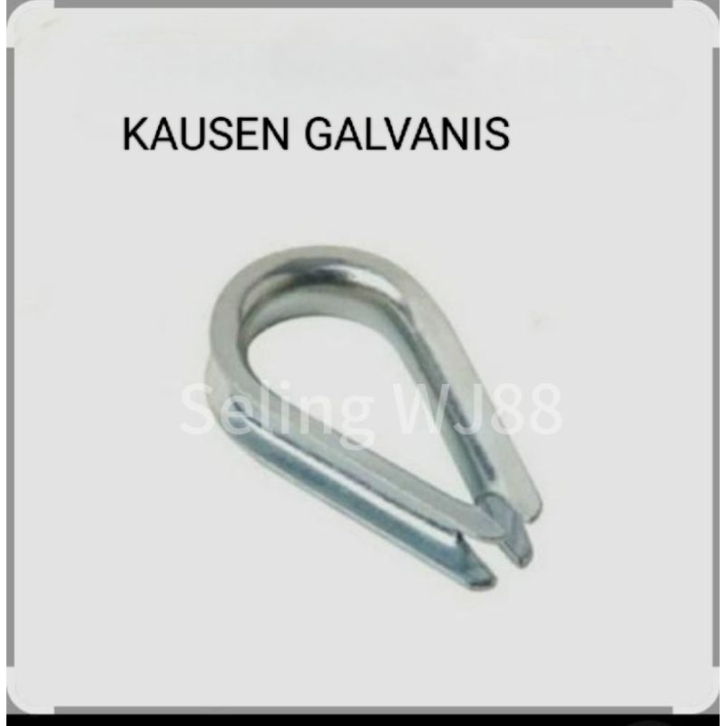 Kausen Wire Rope 20mm 414 Galvanis/ Thimble 20mm Galvanis/ Kaosen Seling Galvanis 20mm 414