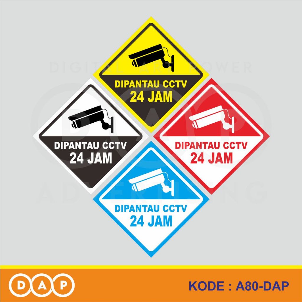 

A80 - Acrylic Sign, Stiker Akrilik Dipantau CCTV 24 Jam, Tahan Air, Termurah, Bisa Custom