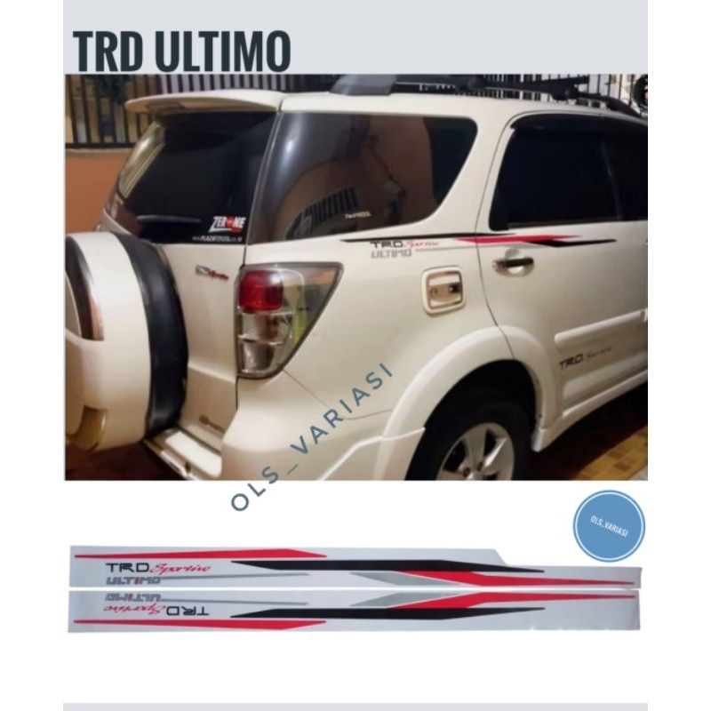 Stiker Trd Ultimo rush / stiker Trd Ultimo terios / stiker list body rush terios / stiker trd varias