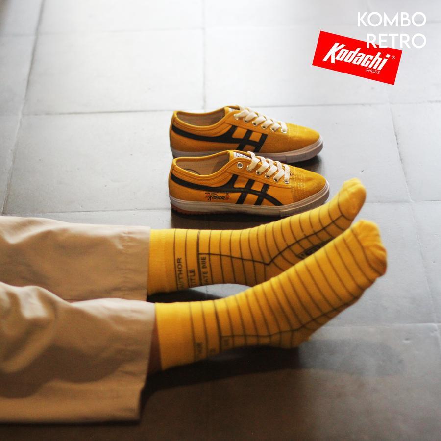 PAKET YELLOW SELOW 1 - Kodachi 8172 BRUCE LEE Kuning Hitam + KAOS KAKI (8172 KH)