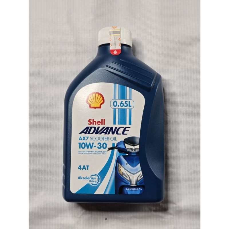 Oli Shell AX7 Scooter 0.65L/650ml SAE 10w-30 API SERVICE SN/JASO MB Semi Synthetic