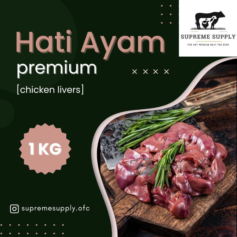 

PREMIUM Hati Ayam 1 kg | Halal Fresh Ati Ayam Chicken Liver Segar Frozen