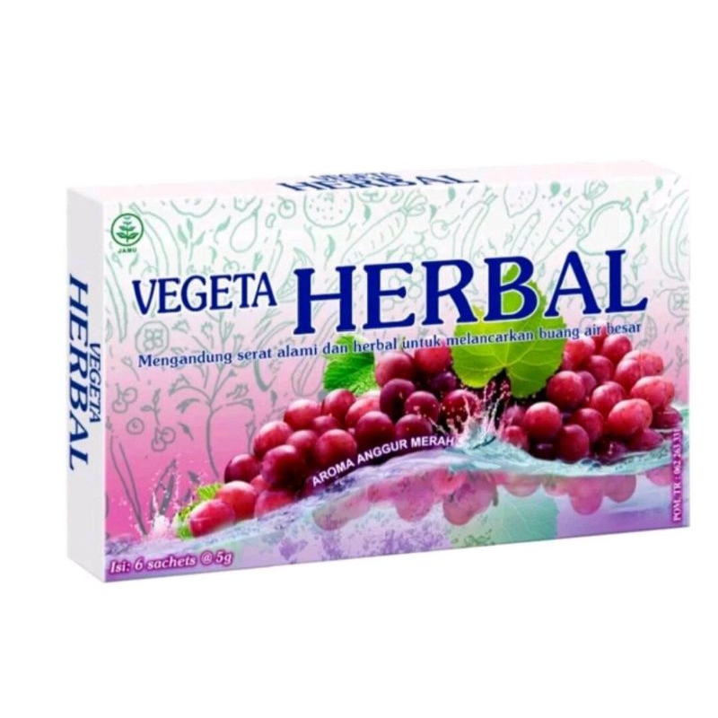 

vegeta vegetta herbal isi 6 sachet rasa dan aroma anggur merah