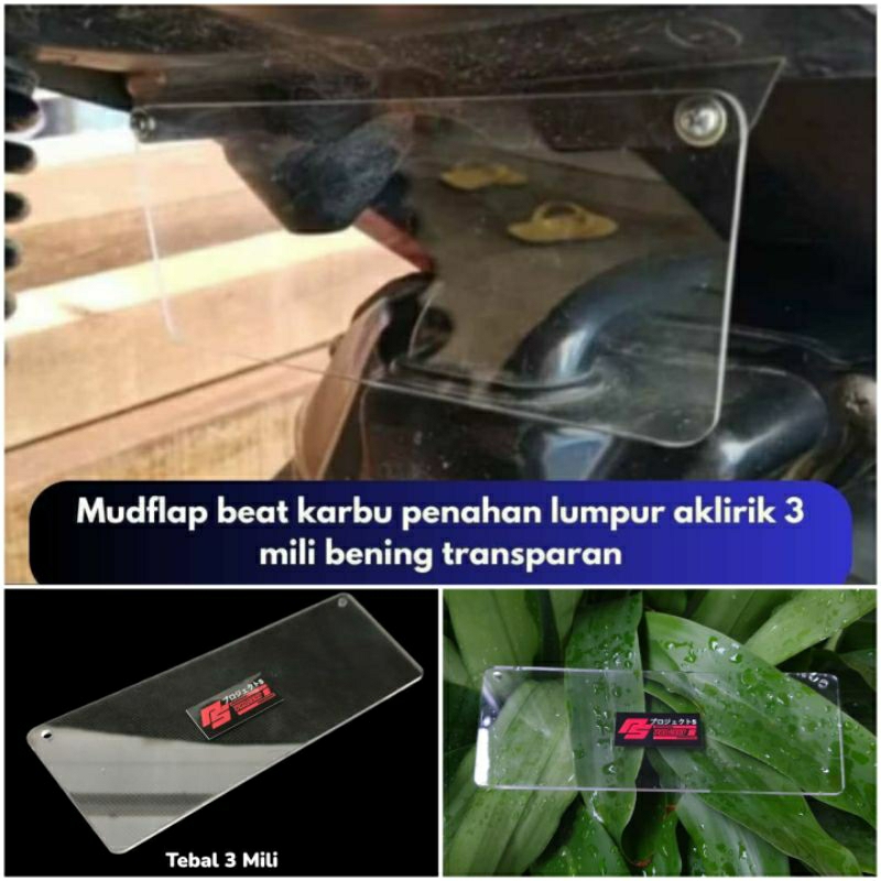 Mudflap Akrilik Honda Beat Karbu Penahan Lumpur Beat Karbu Akrilik