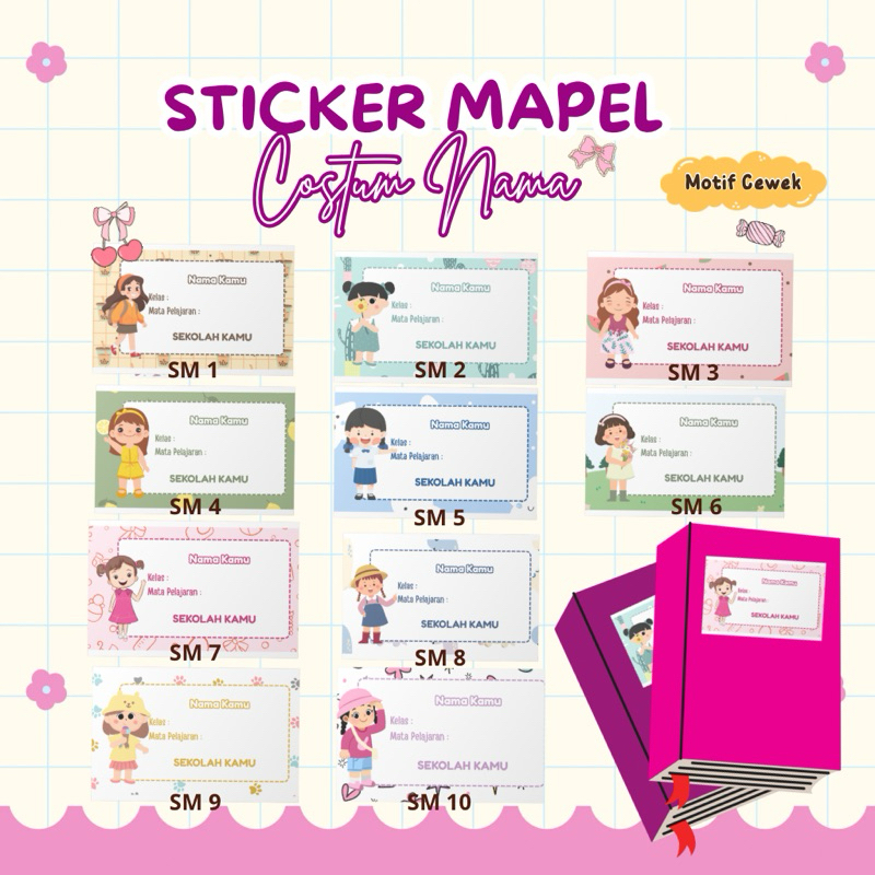 

STIKER MATA PELAJARAN CUSTOM NAMA/ LABEL NAMA