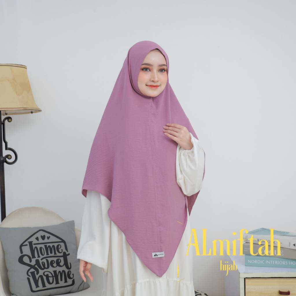 hijab instan non ped syahara crinkle airflow / jilbab non ped lanchiv jumbo