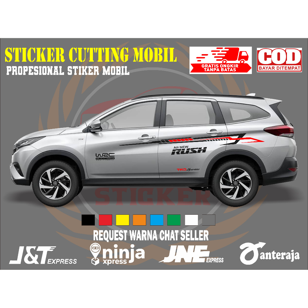 sticker mobil rush sticker mobil toyota rush sticker mobil rush keren sticker variasi body mobil