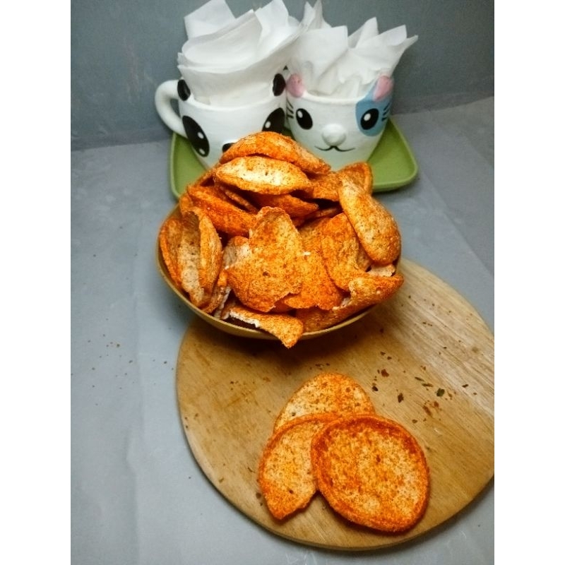 

kripik Basreng Bulat Balado Pedas 250gr - Camilan Renyah Pedas Gurih, Cemilan Kekinian!