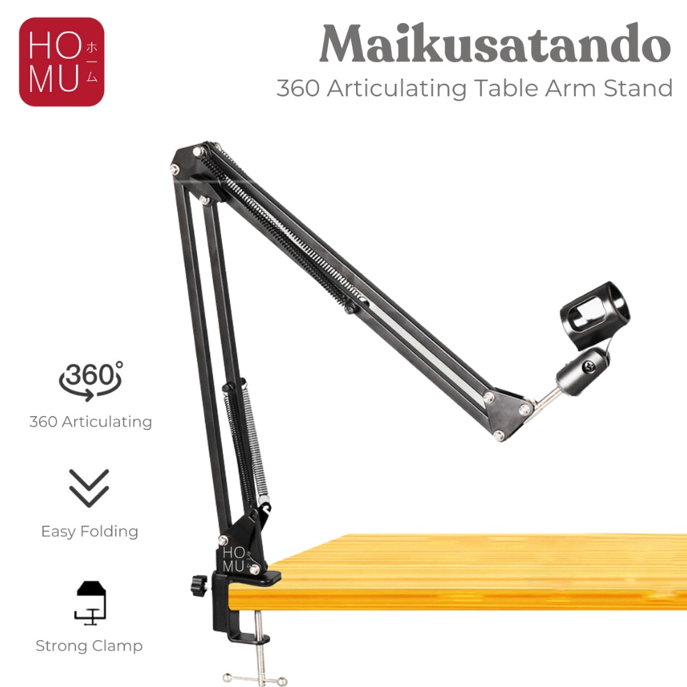 KODE X46T HOMU  MAIKUSUTANDO Stand Microphone  Stand Mic  Arm Suspensi Lazypod  Arm Stand