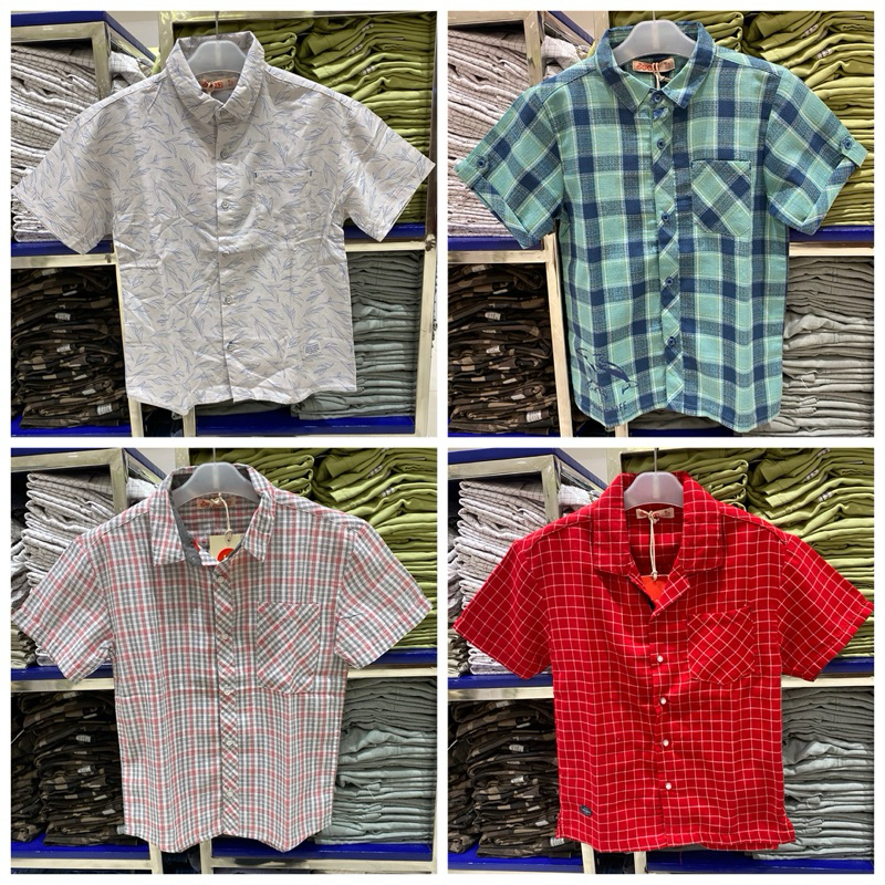 KEMEJA LENGAN PENDEK ANAK LAKI-LAKI ORIGINAL BRAND JSP KIDS (5-14th) J232