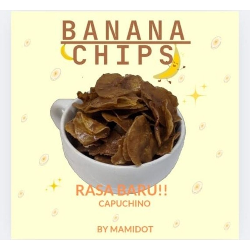 

Keripik pisang capucino banana chips kripik pisang kepok manis 175g rasa berbeda standing pouch momi food momidot