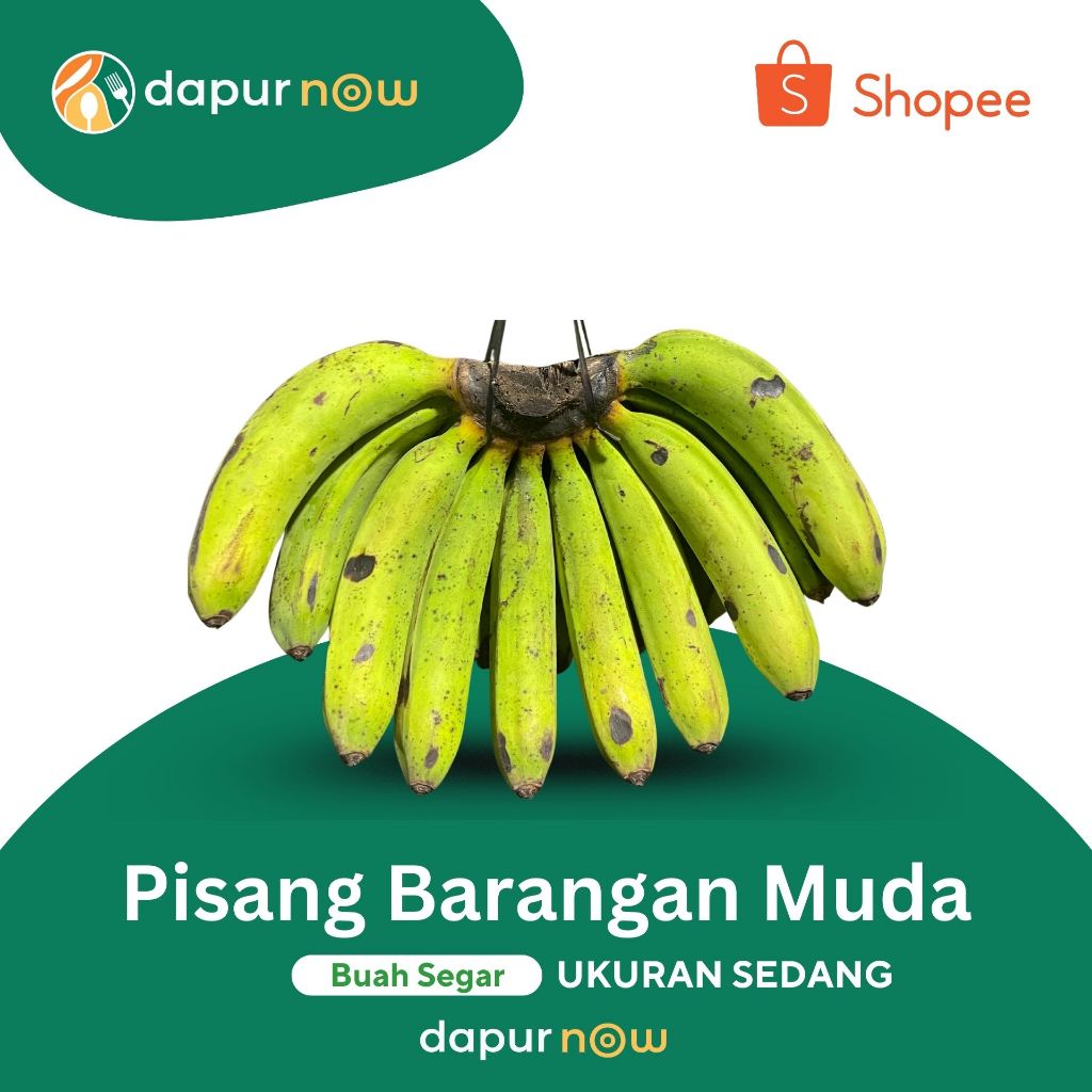 

PISANG BARANGAN MUDA UKURAN SEDANG 1 SISIR - BUAH SEGAR DAPURNOW