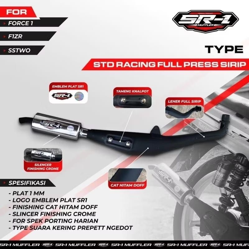 KNALPOT FIZR RACING AHM TAMENG FULL SIRIP