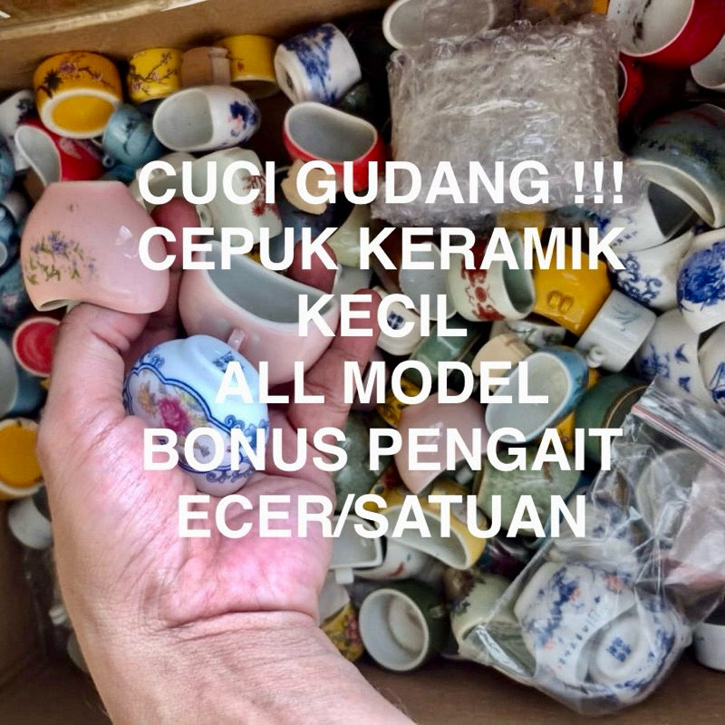 Cepuk Keramik Cungkok Kecil Satuan Semua Model