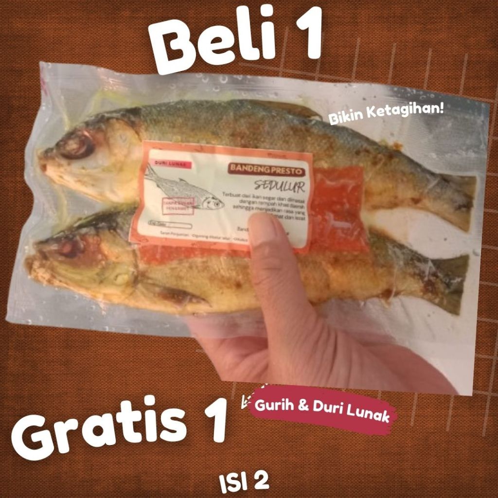 

Beli 1Gratis 1 Ikan Bandeng Isi 2 Presto Vacum