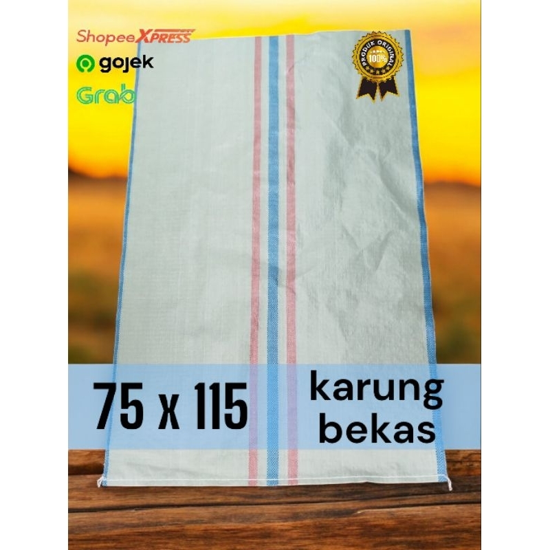 karung plastik ukuran 75×115 Bekas