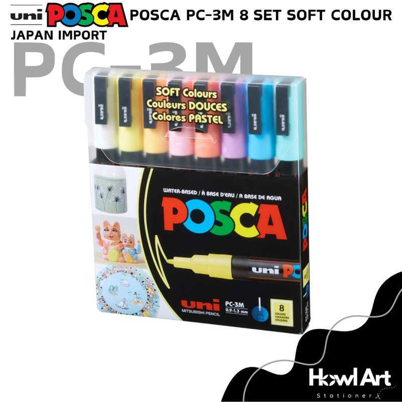 

UNI Posca PC-3M 8 Set SOFT Colour Paint Acrylic Marker Japan Import