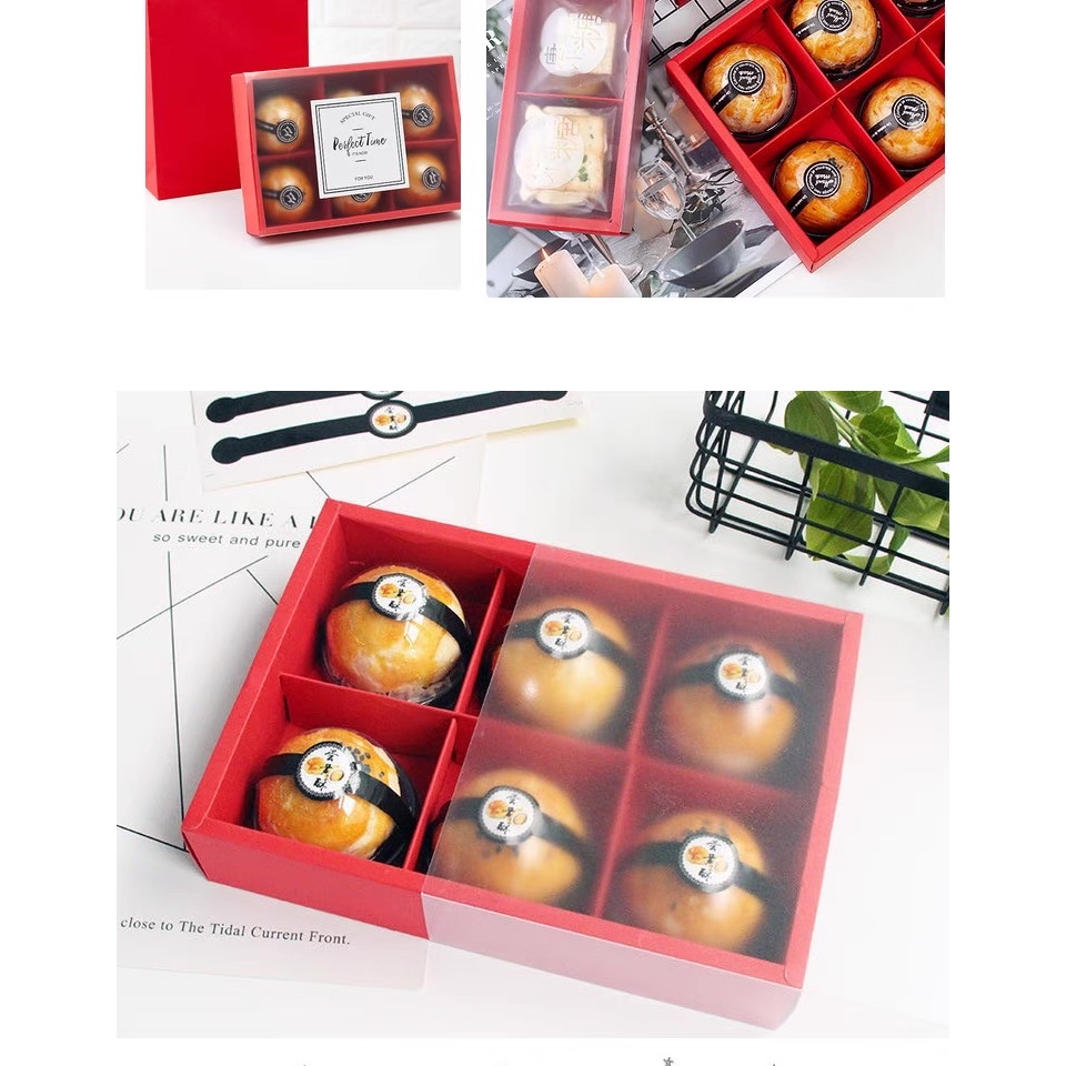 

Box Sekat 6 / Dus Kue / Box Mooncake / Box Kue Bulan / Box Cake