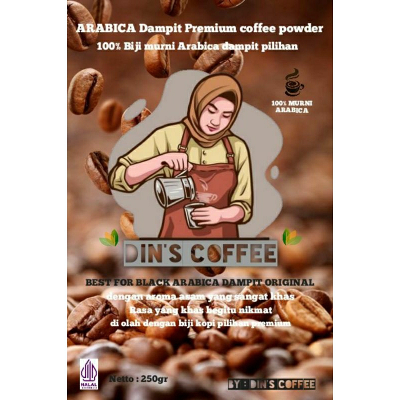 

kopi bubuk java DIN'S COFFEE ARABICA PREMIUM DAMPIT 200gram (murni arabica)