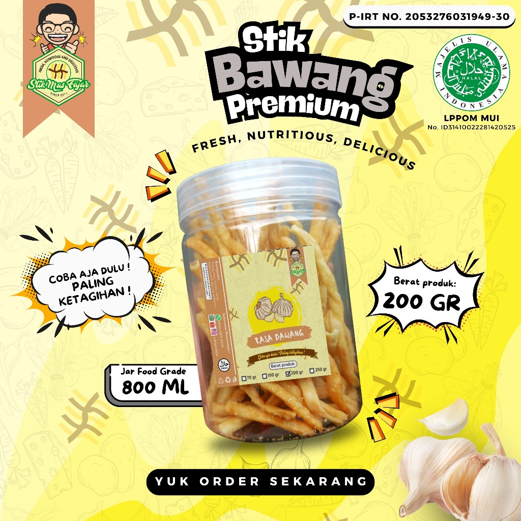 

[TOPLES - 200 GRAM] STIK BAWANG PREMIUM Mas Fajar - Coba aja dulu ! Paling ketagihan !