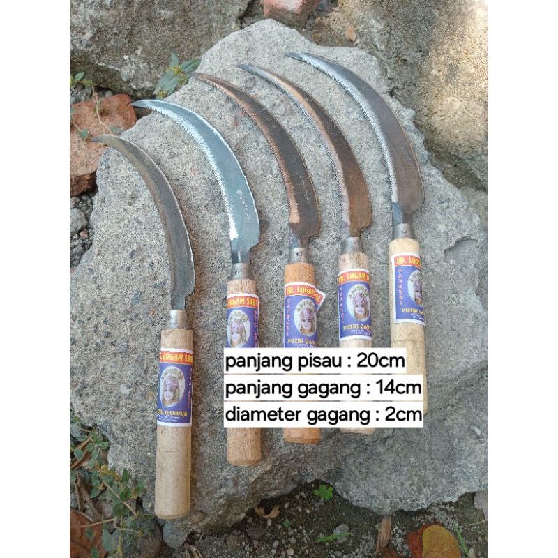 alat pemotong rumput/padi ukuran mini bergerigi