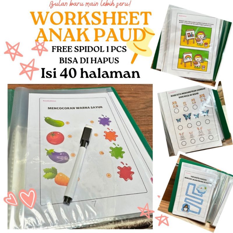 Worksheet Aktivitas Pertama Anak Worksheet Anak PAUD/TK Tracing Line Worksheet Pra Sekolah