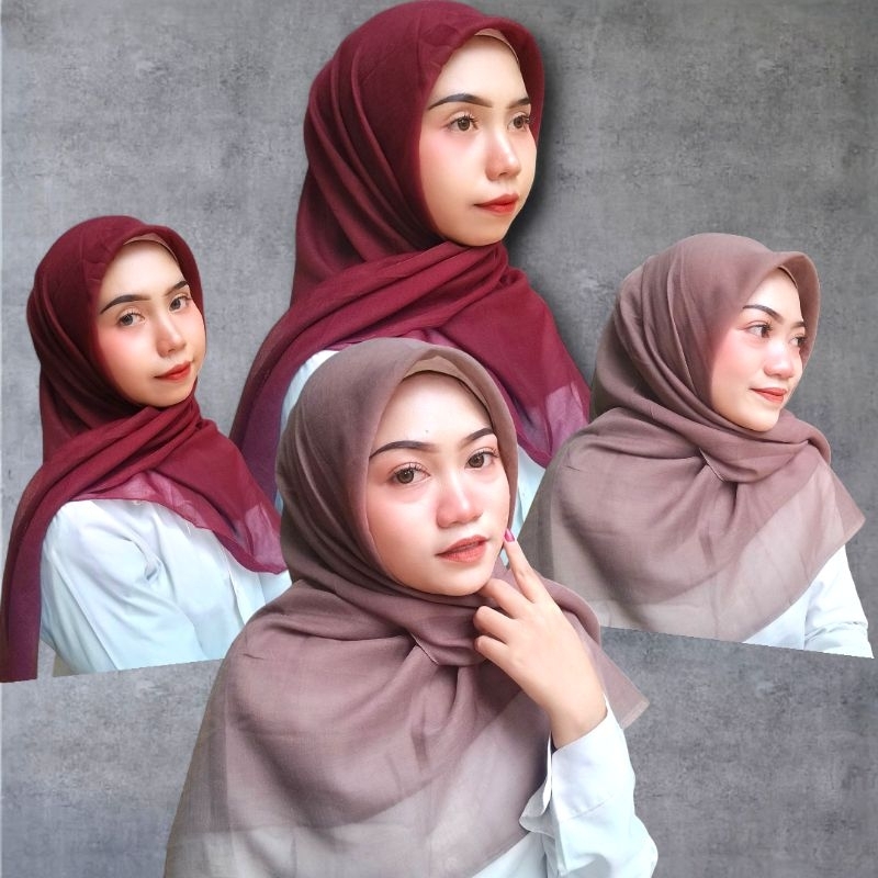(AZARA) SEGIEMPAT PARIS JADUL• segiempat azara polos•Paris jadul•hijab anti letoy•Azara hijab•