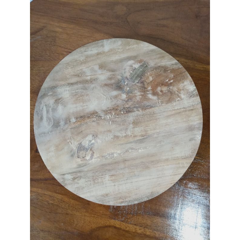 PAPAN BULAT KAYU JATI D30CM / KAYU JATI