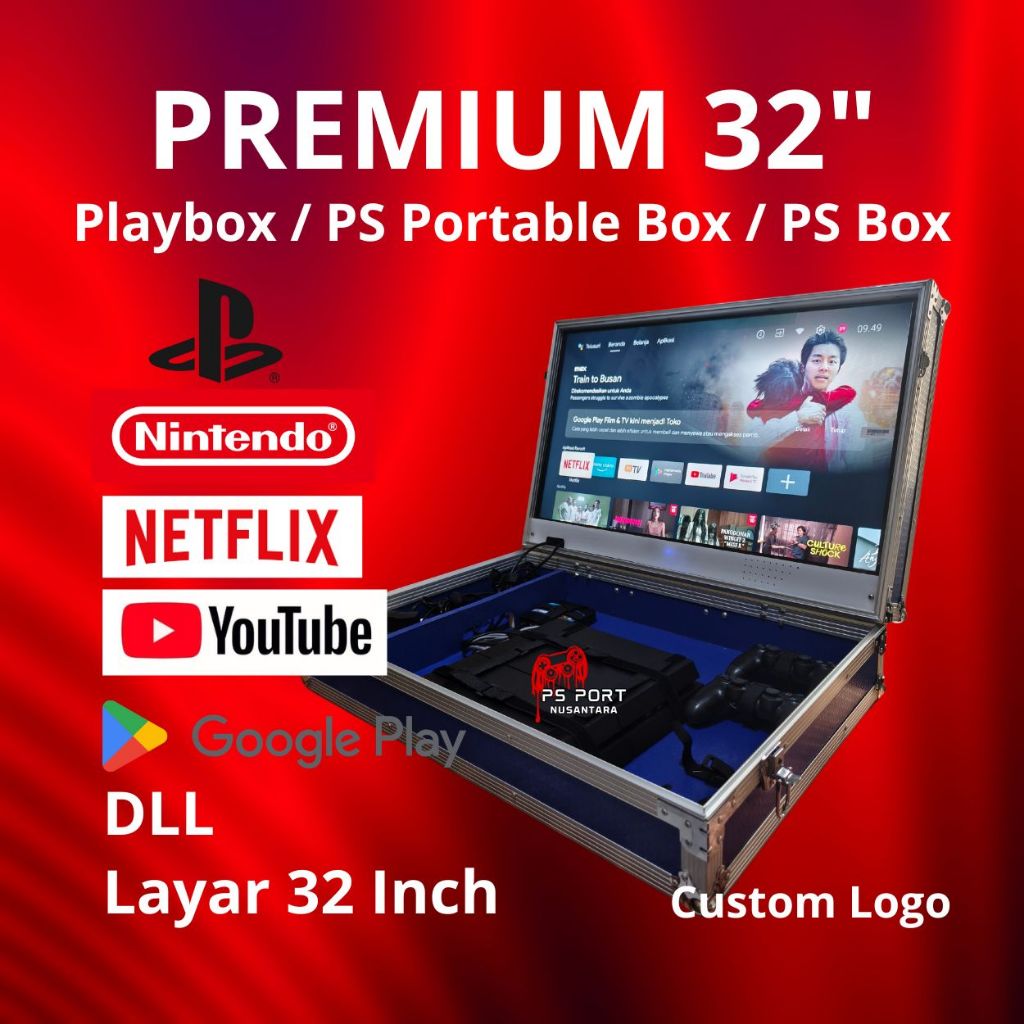 32 inchi PREMIUM Playbox / PS Portable Box / PS Box PS3 PS4 PS5 Nintendo G0gle TV