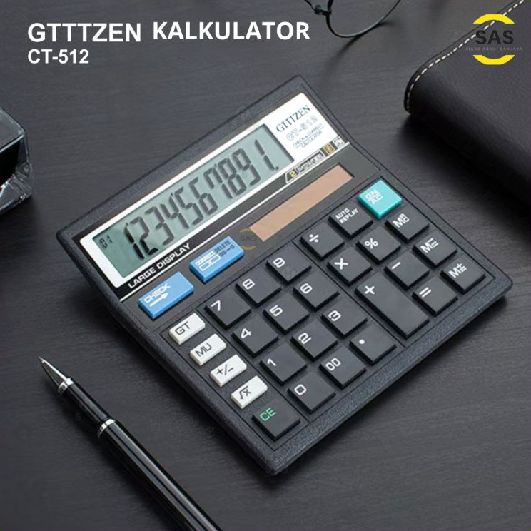 

SAS Kalkulator GTTTZEN CT512 12 Digit Calculator Check Dual 2 Power Calculator Digital