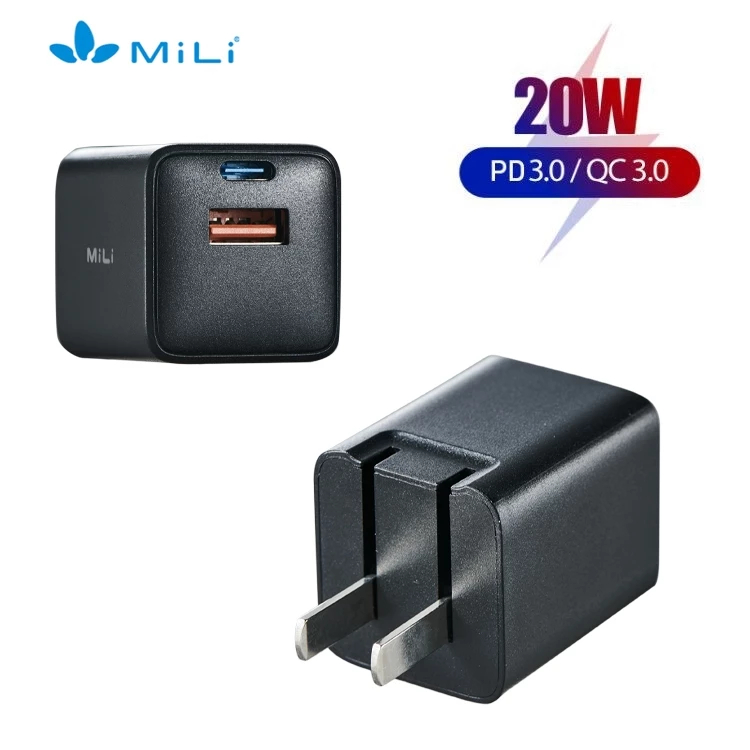 Charger Mili 33W Fast Charging Dual Port (Usb-A + Usb-C), Support Pd & Qc 3.0, 100% Original -