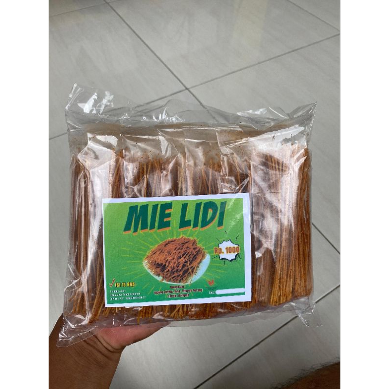 

mie lidi pedas gurih jajan cemilan renyah