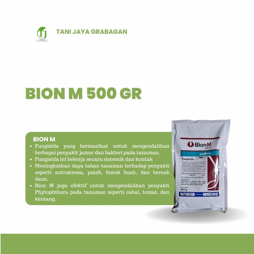FUNGISIDA BION-M SYNGENTA 500GRAM