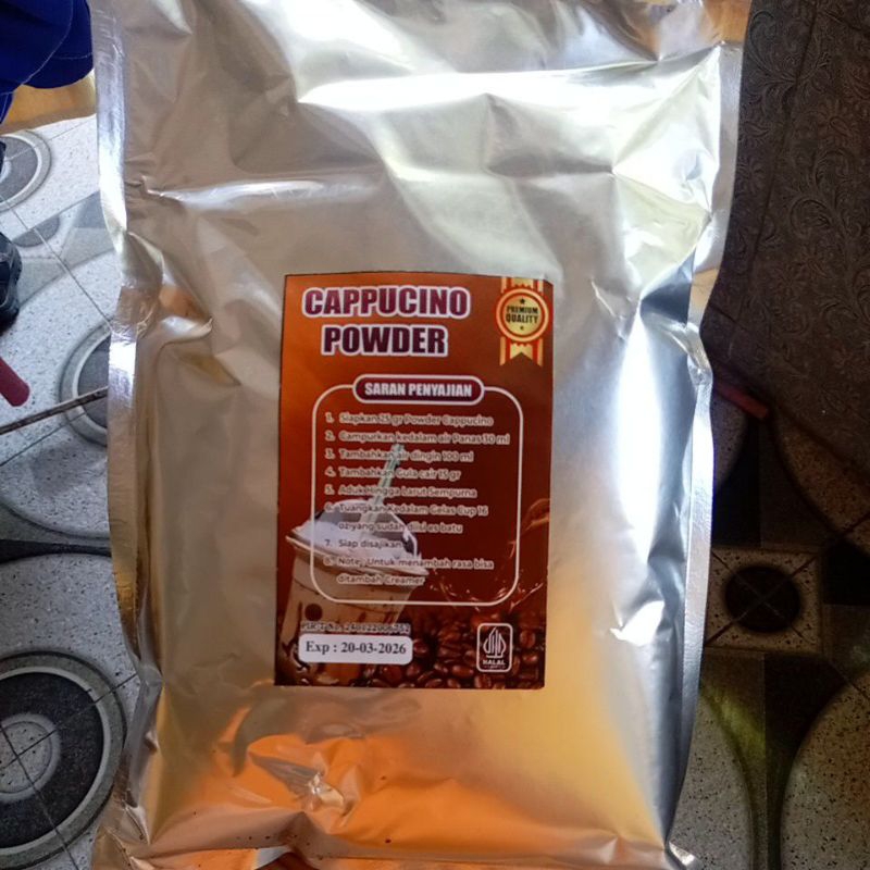 

CAPUCINO PERMIUM 1KG, BUBUK CAPPUCINO BAHAN ES BLENDER 1KG PERMIUM