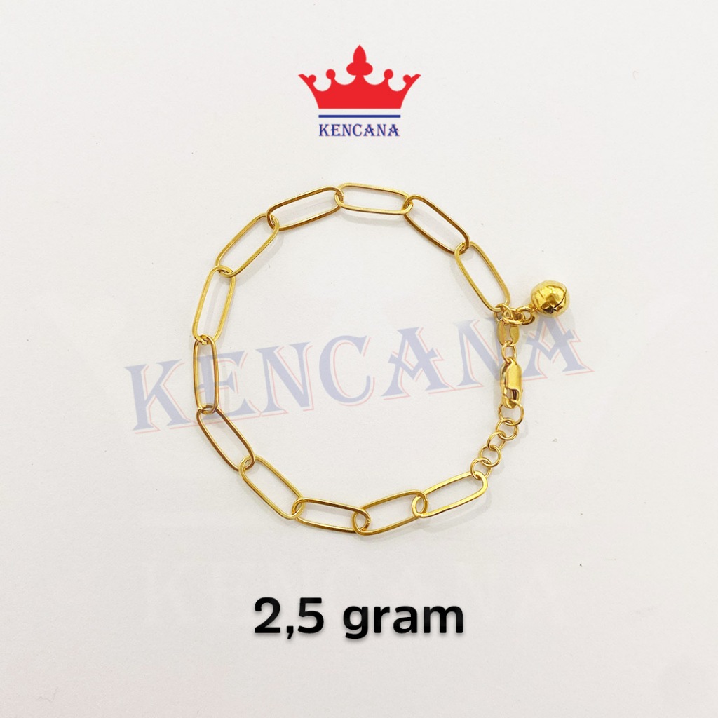 Gelang Perak 925 Asli Peniti Anak & Dewasa Sepuh Emas 24k