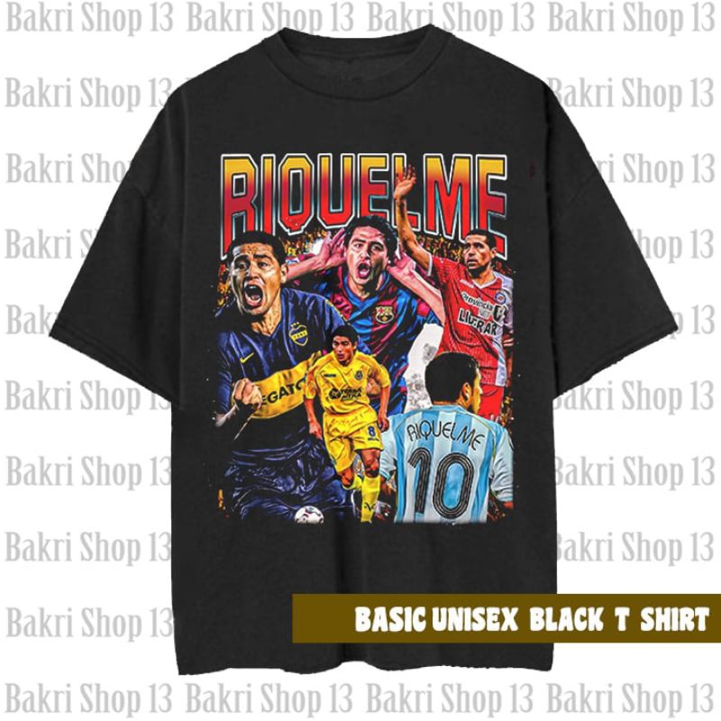 RIQUELME T-shirt/Kaos Bola Vintage Wash Riquelme Argentina Unisex