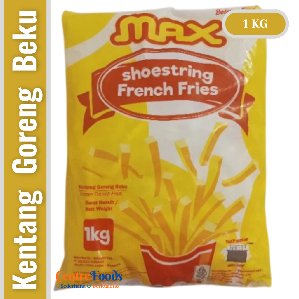 

Kentang Goreng Beku - Shoestring French Fries MAX | 1 Kg [ Harga Per BKS ]