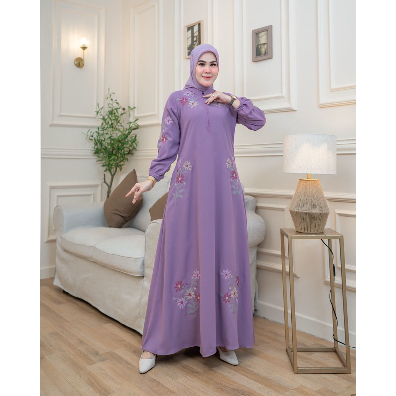 ARRAYA Drees Gamis Arraya Motif Bordir Terbaru Abaya Arraya Gamis Bordir Busui Gamis Wanita