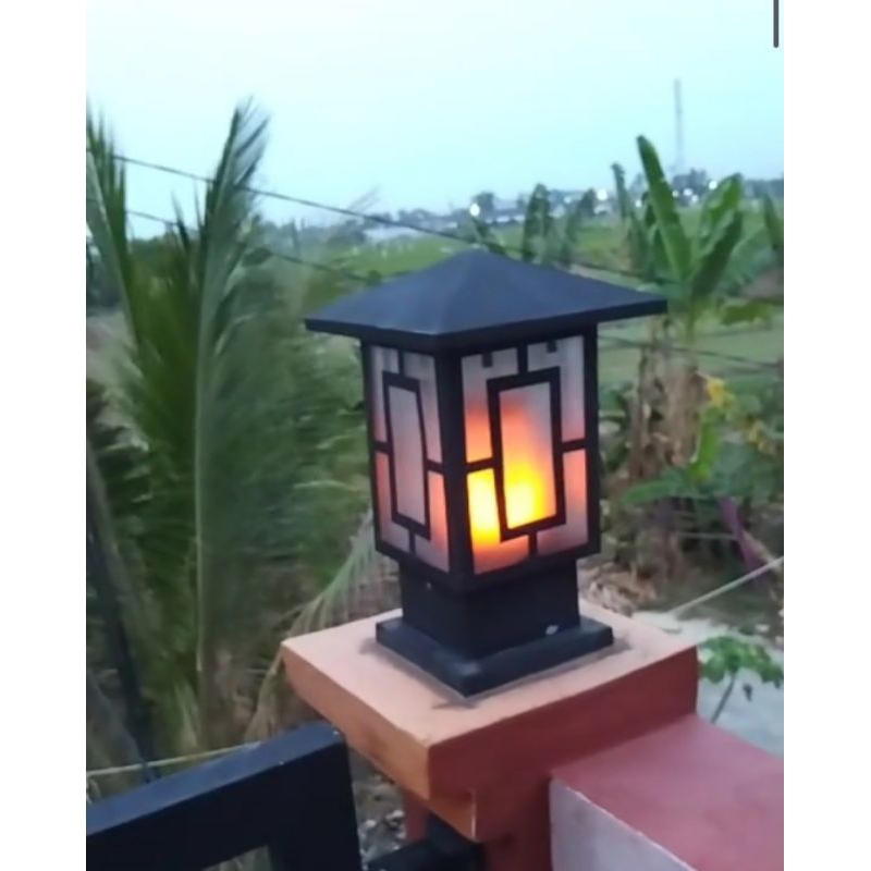 LAMPU HIAS PAGAR PILAR TAMAN MINIMALIS BUAT DI ATAS TIANG PAGAR - 010