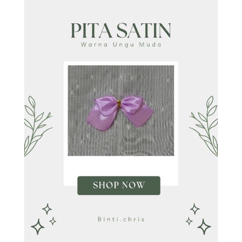 

PITA SATIN TEMPEL / PITA SOUVENIR / PITA WARNA UNGU MUDA