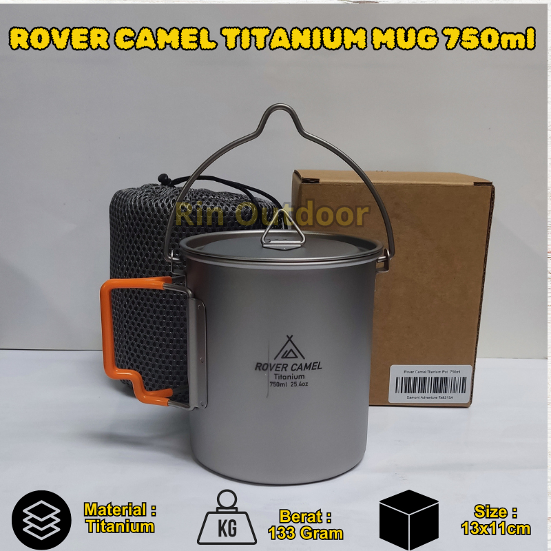 Mug Titanium Rover Camel Gelas Cangkir 750ml Sama Seperti Tomshoo