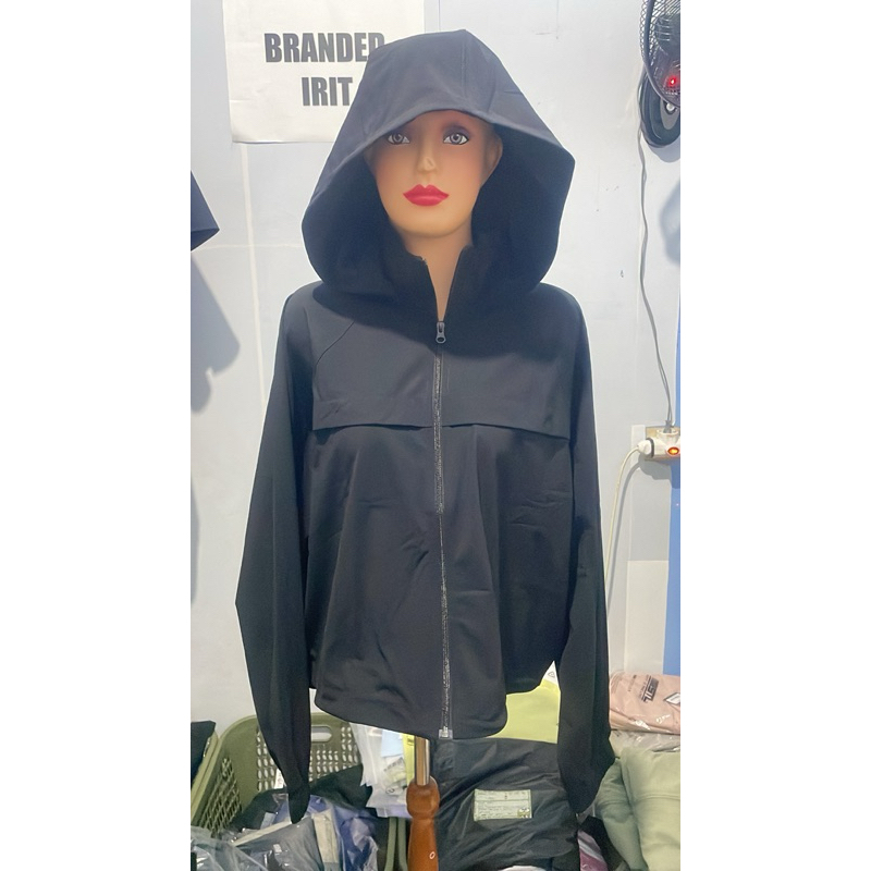 STL jacket Nylon Crop top wanita