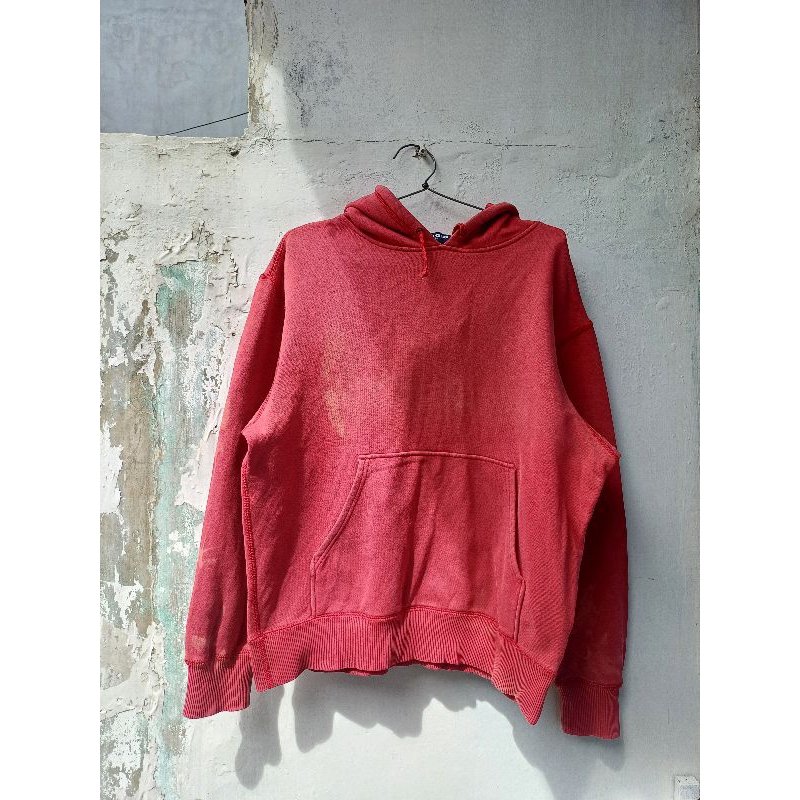 hoodie uniqlo second original merah polos